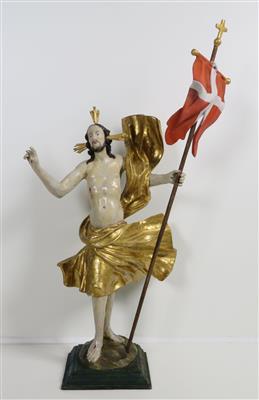 Christus als Auferstandener, Alpenländisch, 19. Jahrhundert - Asta di Natale - Argenti, vetri, porcellane, incisione, militaria, tappeti