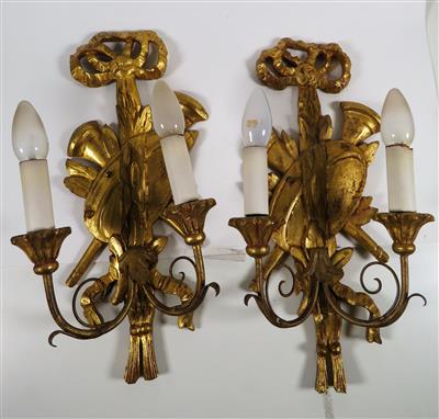 Paar klassizistische Wandappliken im Louis-Seize-Stil - Adventauktion