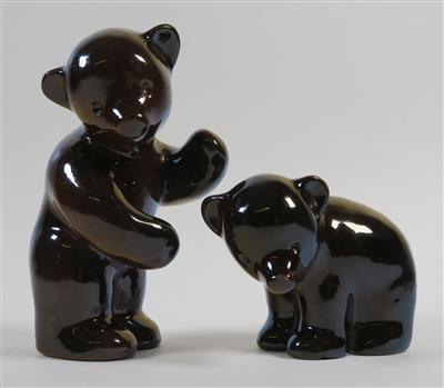 Zwei kleine Bären, Gmundner Keramik, um 1935 - Asta di Natale - Argenti, vetri, porcellane, incisione, militaria, tappeti