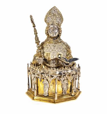 Bischofsbüste - Hl. Ambrosius?4. Viertel 19. Jahrhundert in neugotischem Stil - Easter Auction