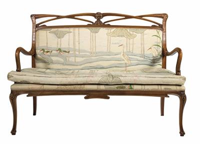 Canapé in der Art Nouveau, wohl Frankreich, in Anlehnung an Louis Majorelle, 20. Jahrhundert - Gioielli e orologi del XX secolo