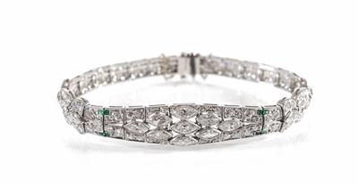 Diamantarmkette zus. ca. 6,70 ct - 20th Century Jewellery and watches