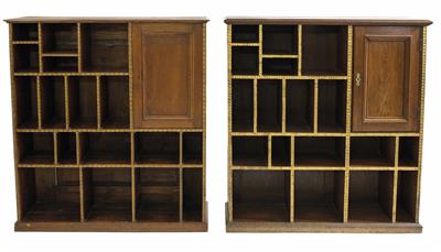 Paar halbhohe Bibliotheksschränke, Ende 19. Jahrhundert - Klenoty a Hodinky 20. století