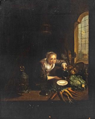 Gerard Dou (Leiden 1613-1675) Nachfolger des 19. Jhdts.? - Asta di Natale