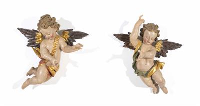 Paar schwebende Engel, Österreichisch, um 1700 - Vánoční aukce