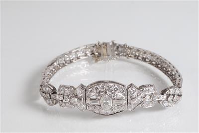 Brillant Diamantarmkette zus. ca. 4,60 ct - Vánoční aukce - Stříbro, sklo, porcelán, Moderní umění grafika, koberce