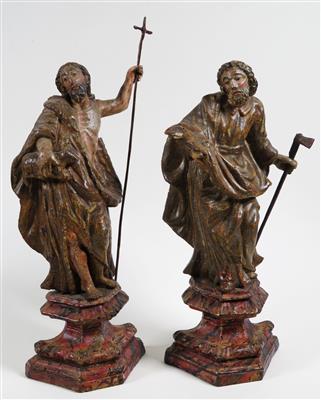 Hl. Johannes der Täufer und Hl. Joseph, Alpenländisch, um 1700 - Adventauktion