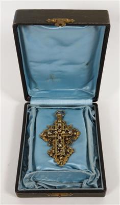 Kreuzanhänger, wohl Brustkreuz für einen Bischof oder Abt, Italienisch?, 19. Jahrhundert - Adventauktion