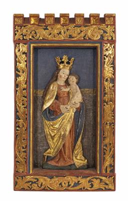 Madonna stehend mit Kind, Süddeutschland/Österreich, um 1500 - Velikonoční aukce