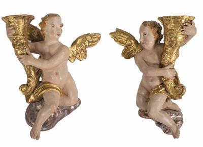 Paar Leuchterengel, Österreich/Süddeutsch, 18. Jahrhundert - Easter Auction