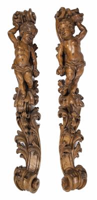 Paar Schnitzwerke wohl eines Chorgestühls, Italien, um 1700 - Easter Auction