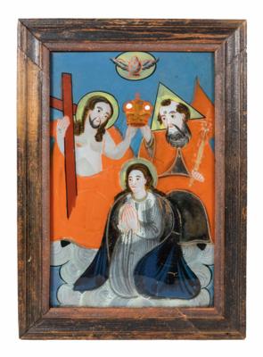 Hinterglasbild, Oberösterreich, Sandl, 19. Jahrhundert - Vánoční aukce - Stříbro, sklo, porcelán, Moderní umění grafika, koberce