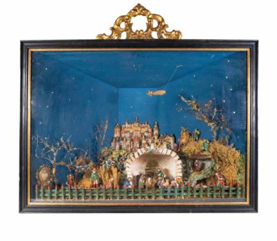 Eckkastenkrippe, wohl Oberösterreich, 20. Jahrhundert - Asta di Natale - Argenti, vetri, porcellane, incisione, militaria, tappeti