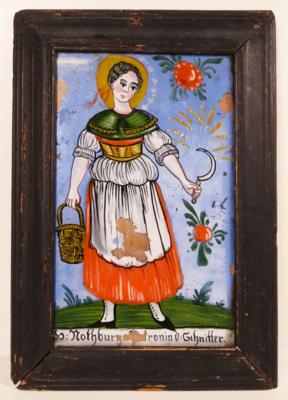Hinterglasbild, Böhmen, 19. Jahrhundert - Asta di Natale - Argenti, vetri, porcellane, incisione, militaria, tappeti