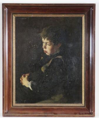 Maler in der Manier der Caravaggisten, wohl 1. Hälfte 19. Jahrhundert - Vánoční aukce - Stříbro, sklo, porcelán, Moderní umění grafika, koberce