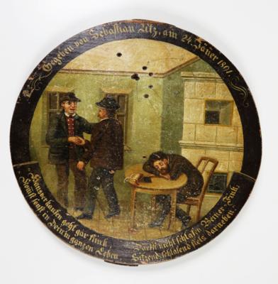 Schützenscheibe, Ende 19. Jahrhundert - Vánoční aukce - Stříbro, sklo, porcelán, Moderní umění grafika, koberce