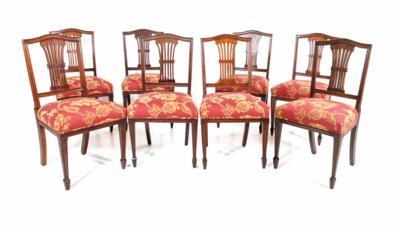 Acht Sessel im Hepplewhite-Stil, England um 1900 - Easter Auction
