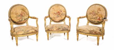 Drei Napoleon III.-Salon-Fauteuils, 2. Hälfte 19. Jahrhundert - Easter Auction