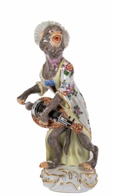 Affe mit Mandoline, Entwurf Johann Joachim Kaendler 1753/65, Meissen, 1989 - Easter Auction