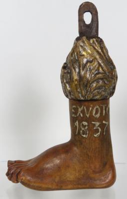 Ex Voto - Fuß, Alpenländisch,1. Hälfte 19. Jahrhundert - Advent Auction