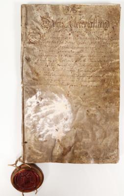Barocker Erbschaftsvertrag, zugleich wirtschaftsgeschichtlich aufschlussreiches Domument aus Tirol - Asta di Pasqua