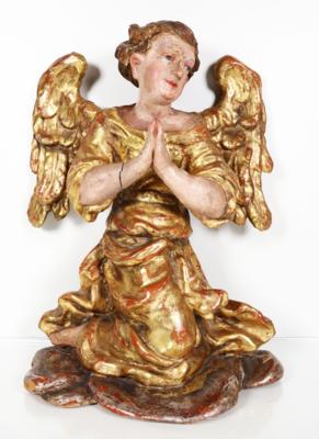 Kniender Engel auf Wolkenbank, Österreich 18. Jahrhundert - Easter Auction