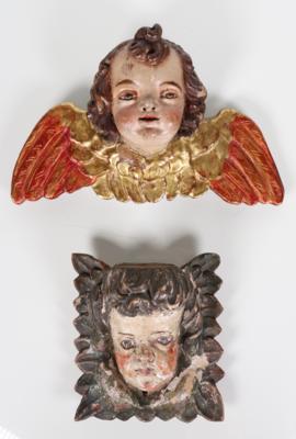 Konvolut von einem geflügelten Engelskopf und einem Konsolengel, Alpenländisch, 17. Jahrhundert - OSTERAUKTION - Teil 2