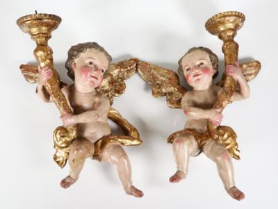 Paar Barocke Leuchterengel, Alpenländisch, 18. Jahrhundert - Easter Auction