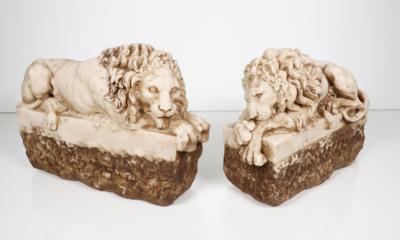 Paar liegende Löwen im italienischen Renaissancestil - OSTERAUKTION - Teil 2