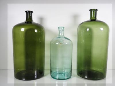 3 Vorratsflaschen, Ende 19./Anfang 20. Jahrhundert - Porcellana, vetro e oggetti da collezione