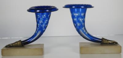 Paar Füllhorn-Vasen, 2. Hälfte 19. Jahrhundert - Porcellana, vetro e oggetti da collezione