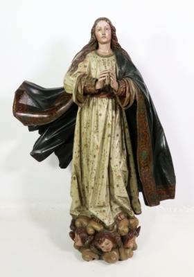Maria Immaculata, wohl 17./18. Jahrhundert, Iberische Halbinsel - Porzellan, Glas und Sammelgegenstände
