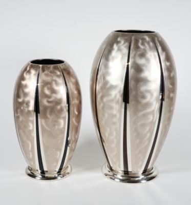 2 Vasen "Ikora-Metall", WMF, Geislingen, 1930er-Jahre - Stříbro