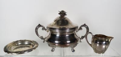 Konvolut Silberdose, Kännchen und Untersetzer, vornehmlich Schwäbisch Gmünd, 1. Hälfte 20. Jahrhundert - Silver