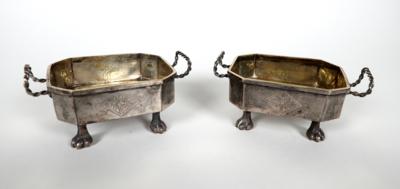 Paar Gewürzschälchen, 19. Jahrhundert - SILBER