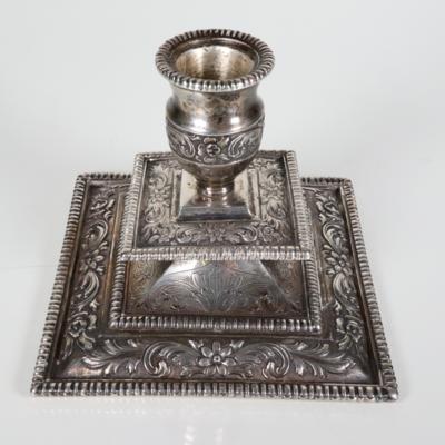 Portugiesischer Silber Kerzenständer, Porto, 20. Jahrhundert - Stříbro