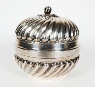 Silber Deckeldose, 1. Hälfte 20. Jahrhundert - Argento