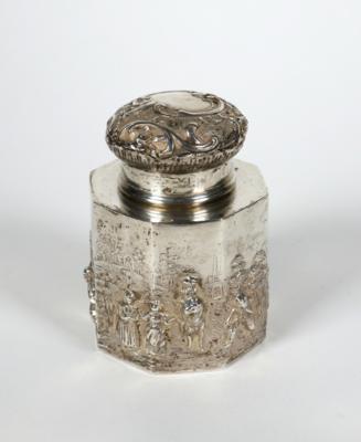 Silber Teedose, Georg Roth  &  Co., Hanau um 1900 - Silver