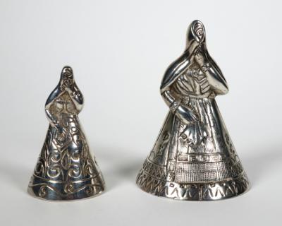 Zwei Silber Tischglöckchen, 20. Jahrhundert - Argento