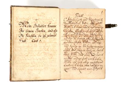 Handgeschriebenes Gebetbuch - Porcellana, vetro e oggetti da collezione