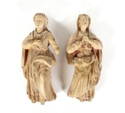 Trauernde Hl. Maria und Hl. Johannes, Alpenländisch, 18. Jahrhundert - Porcellana, vetro e oggetti da collezione