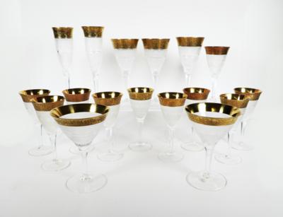 Trinkserviceteile "Splendid", Entwurf 1911, Ludwig Moser  &  Söhne, Karlsbad, 2. Hälfte 20. Jahrhundert - Porzellan, Glas und Sammelgegenstände