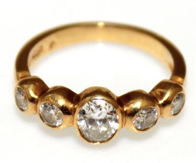 Diamant- Brillantdamenring - Antiques, art and jewellery