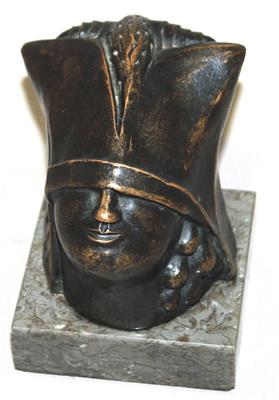 Bronzeskulptur "Indianerkopf" - Kunst, Antiquitäten und Schmuck