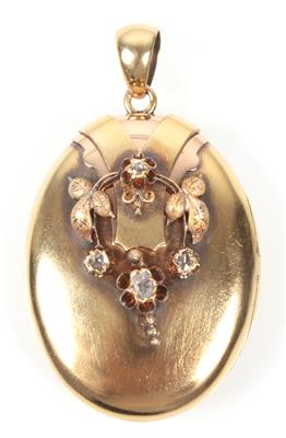 Diamantrauten Medaillon - Kunst, Antiquitäten und Schmuck