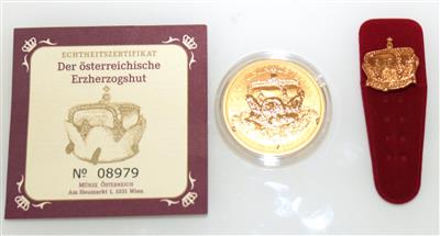 Goldmünze, 100,- Euro, "Österreichischer Erzherzogshut" - Kunst, Antiquitäten und Schmuck