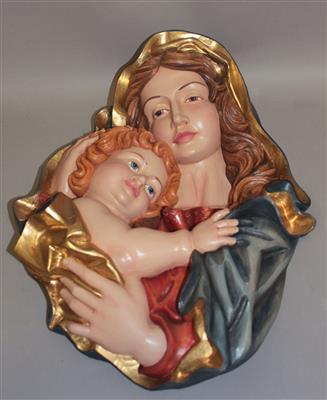 Holzrelief "Madonna mit Kind" - Kunst, Antiquitäten und Schmuck