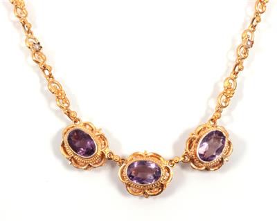 Amethyst- Kulturperlencollier - Kunst, Antiquitäten und Schmuck