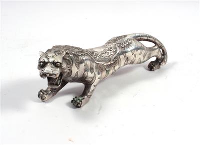 Metallfigur "Tiger" - Umění, starožitnosti, šperky