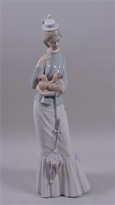 LLADRO Porzellanfigur, "Mädchen mit Hündchen" - Umění, starožitnosti, šperky